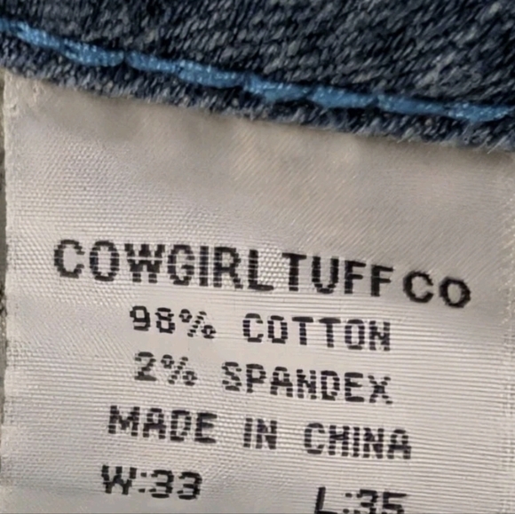 Cowgirl Tuff Company Womens 33x35 (37x35) Wild Paisley Embroidered Jeans - Picture 12 of 13